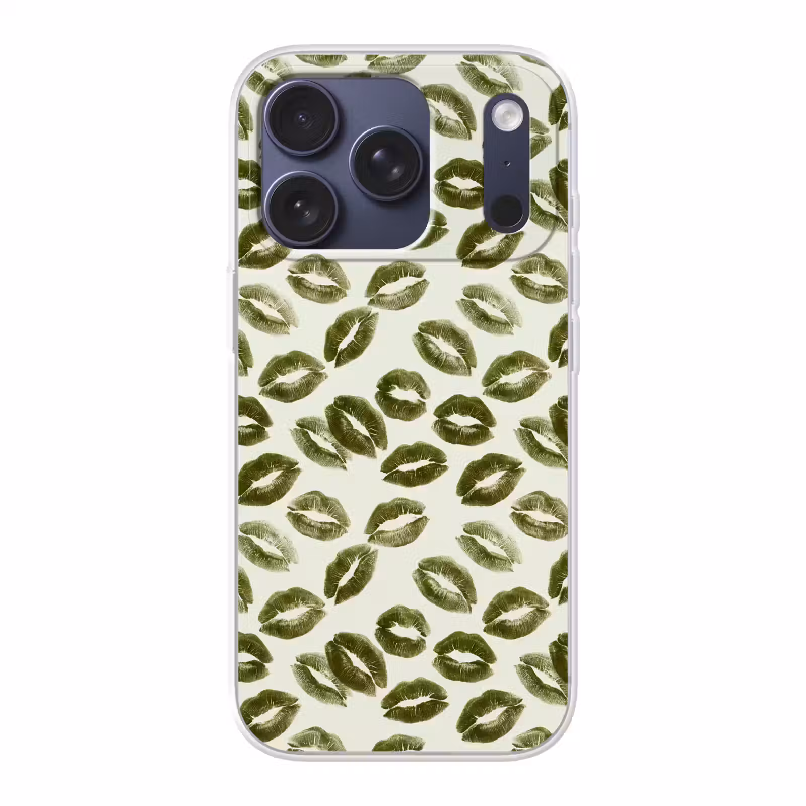 Telefoonhoesje - Kus - Patroon - Groen — 1