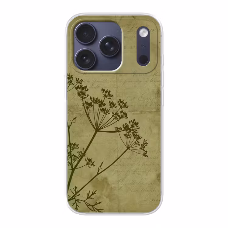 Telefoonhoesje - Bloemen - Schrift - Groen — 1