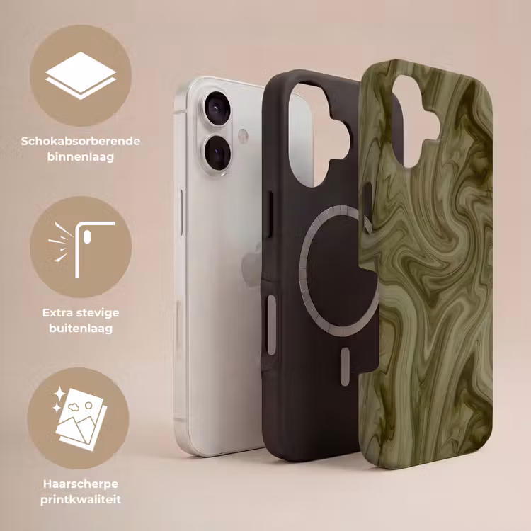 Telefoonhoesje Toughcase - Abstract - Groen - Modern — 3