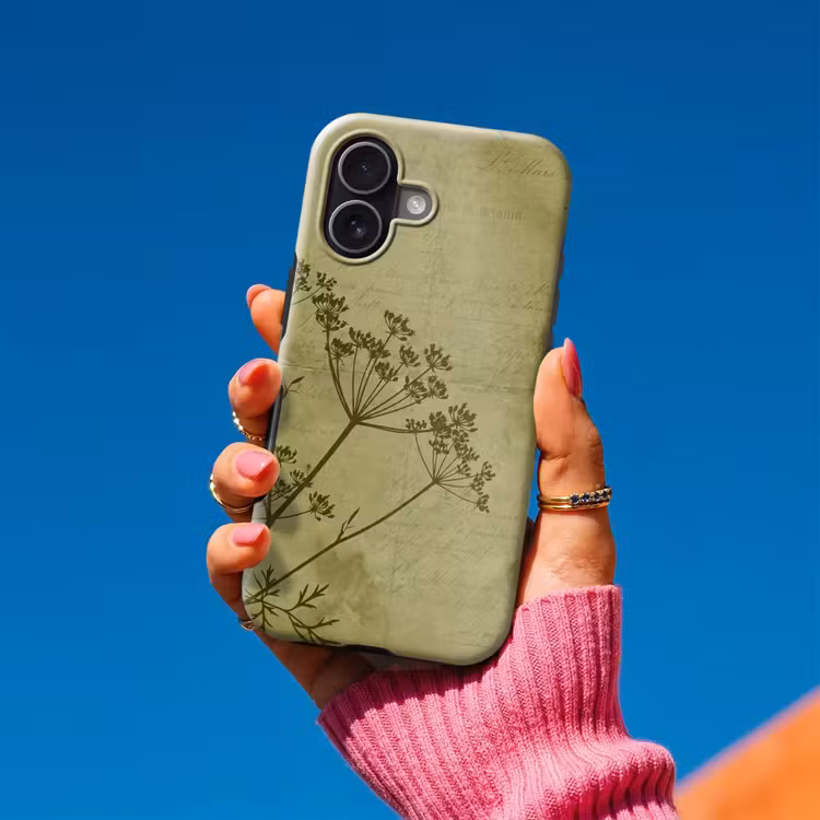 Telefoonhoesje Toughcase - Bloemen - Schrift - Groen — 2