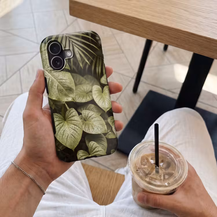 Telefoonhoesje Toughcase - Groene bladeren - Natuur — 4