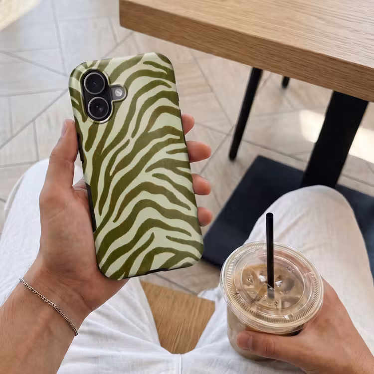 Telefoonhoesje Toughcase - Zebramotief - Groen - Modern — 4