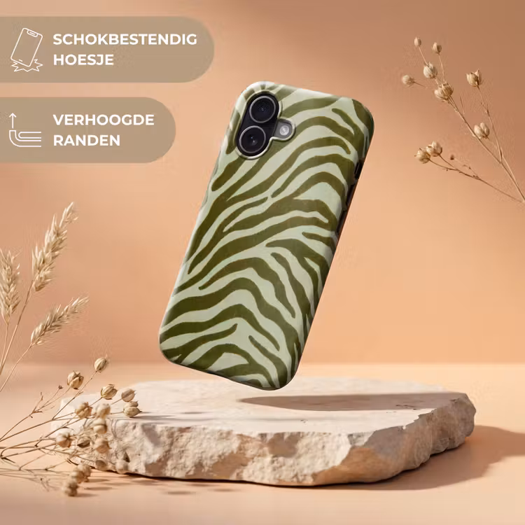 Telefoonhoesje Toughcase - Zebramotief - Groen - Modern — 5