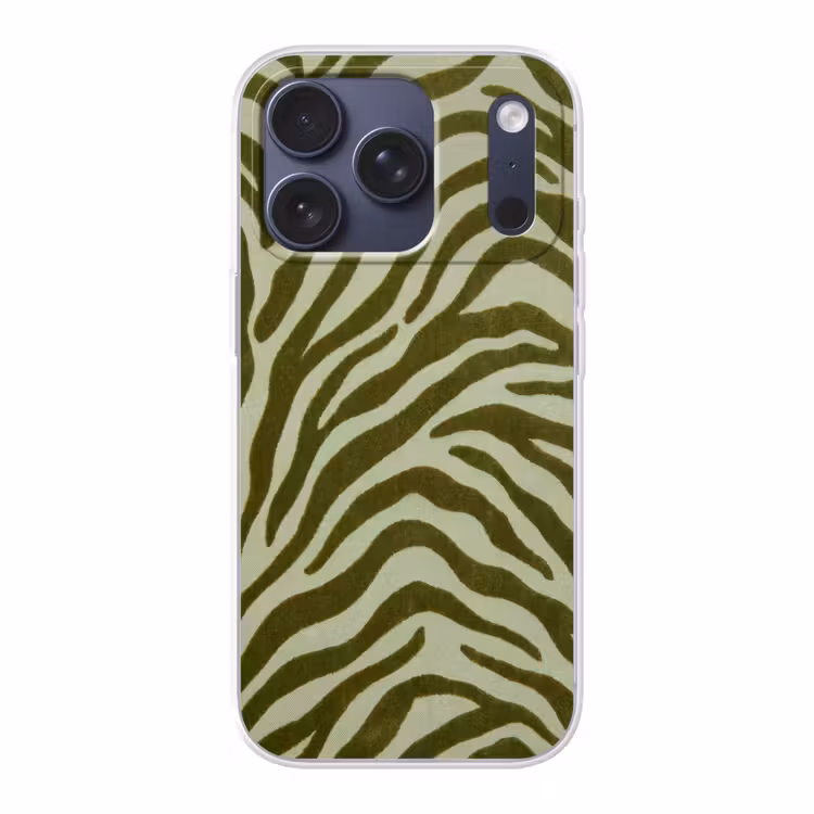 Telefoonhoesje - Zebramotief - Groen - Modern — 1