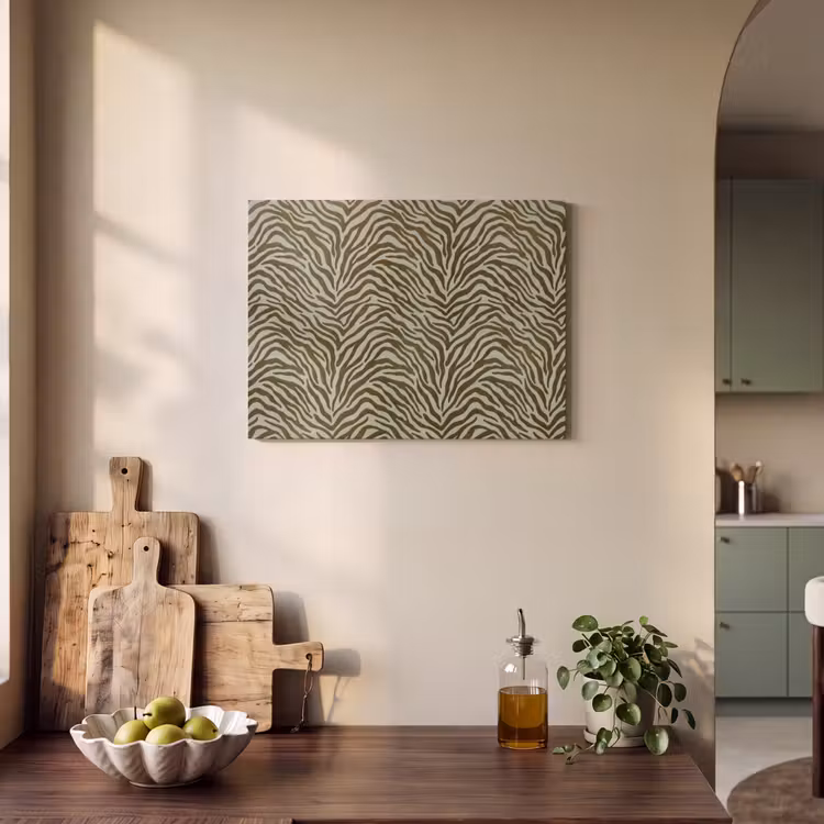 Akoestisch schilderij - Zebramotief - Groen - Modern — 3