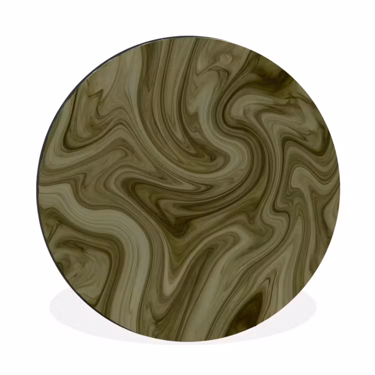 Muurcirkel aluminium - Abstract - Groen - Modern — 1