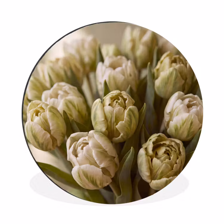 Muurcirkel aluminium - Bloemen - Groen - Natuur — 1