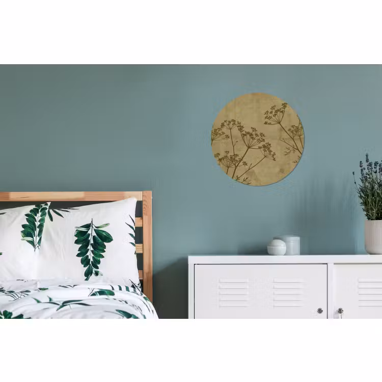 Muurcirkel aluminium - Bloemen - Schrift - Groen — 4