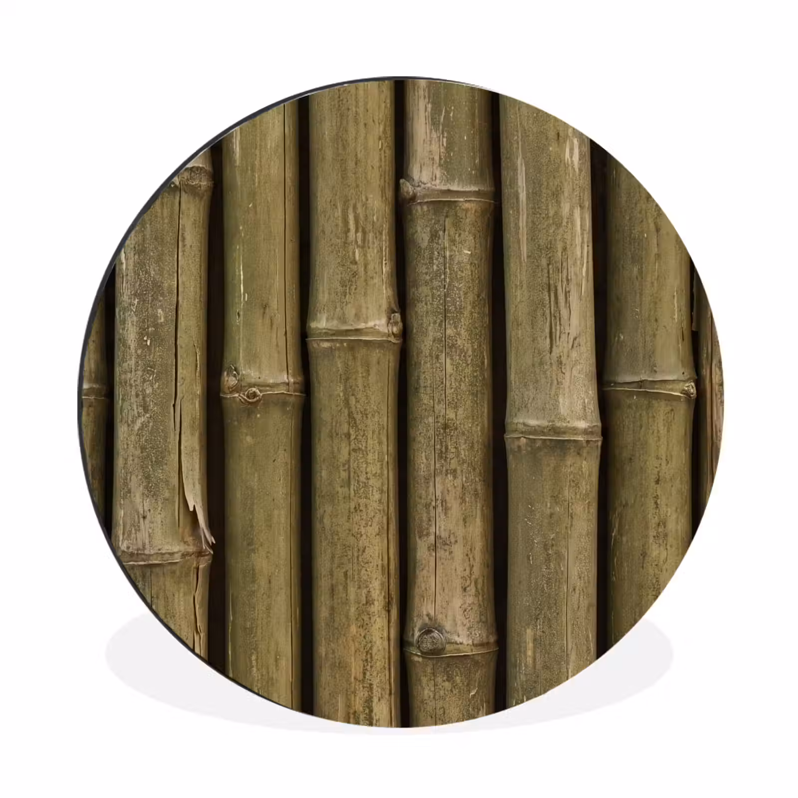 Muurcirkel aluminium - Bamboe - Stengels - Natuur — 1