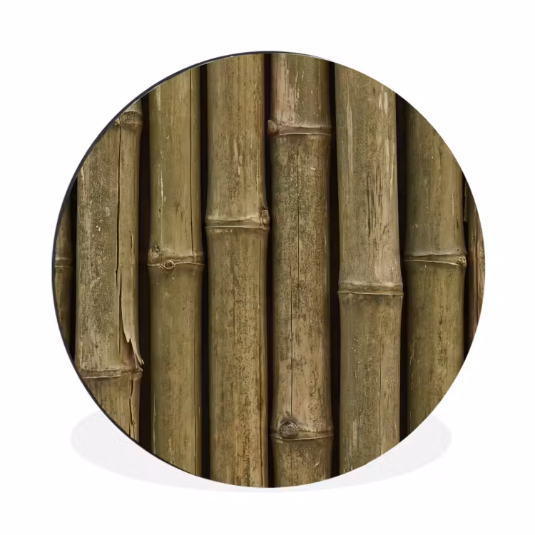 Muurcirkel aluminium - Bamboe - Stengels - Natuur — 1