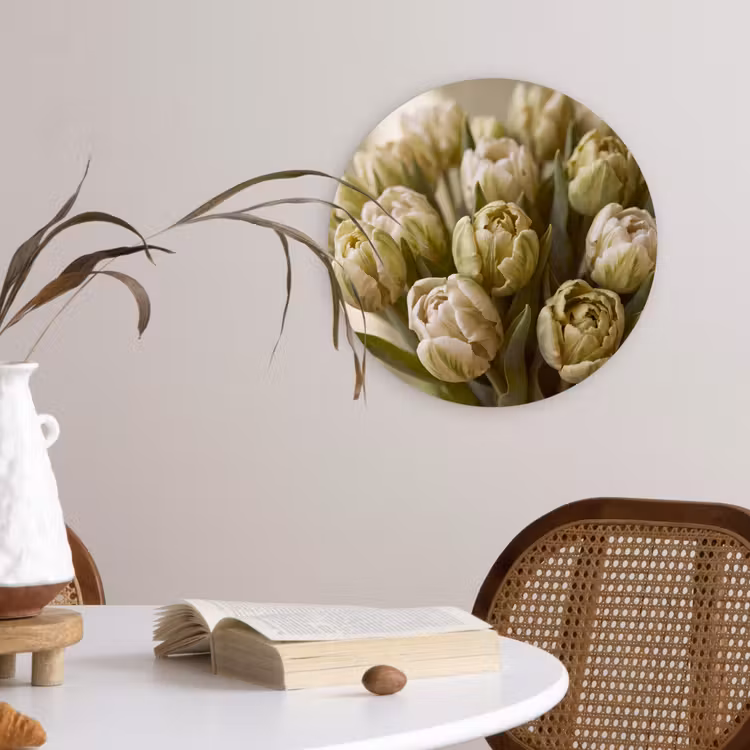 Muurcirkel glas - Bloemen - Groen - Natuur — 4