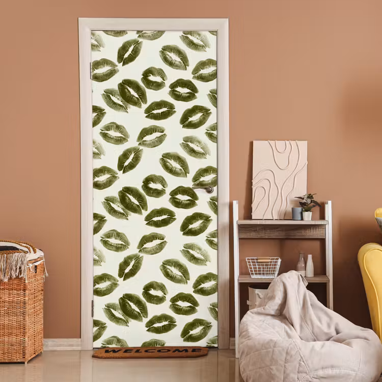 Deursticker - Kus - Patroon - Groen — 2