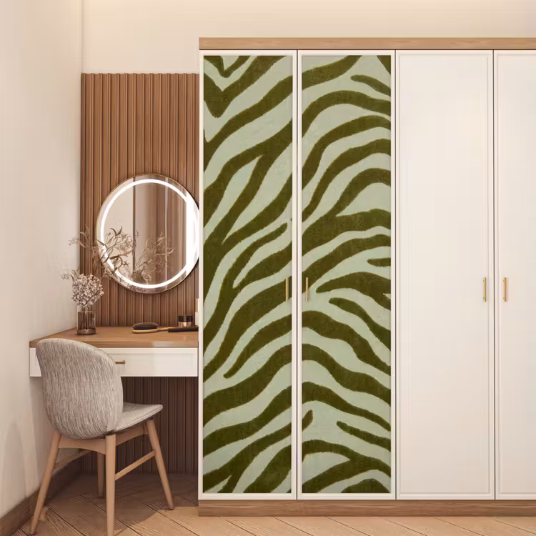 Deursticker - Zebramotief - Groen - Modern — 5