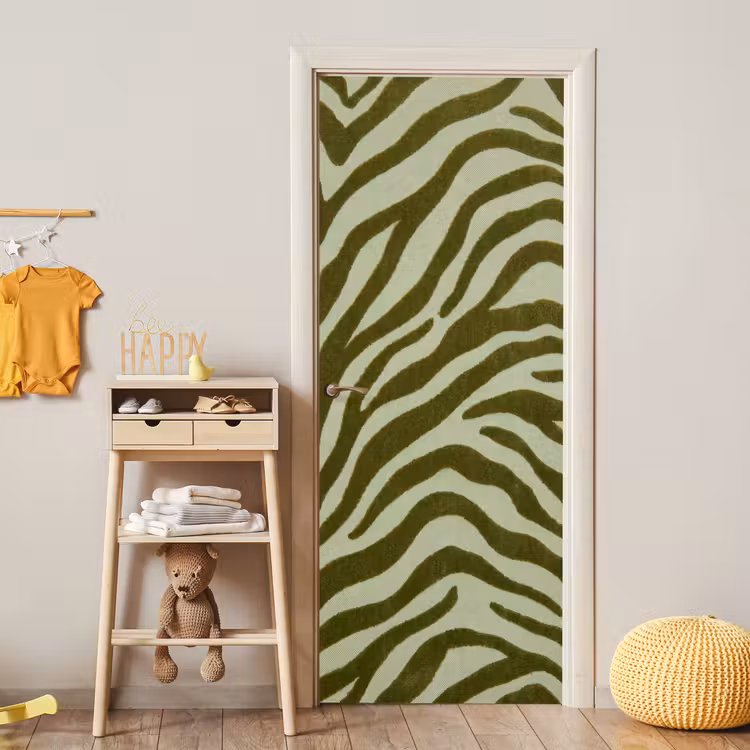 Deursticker - Zebramotief - Groen - Modern — 6