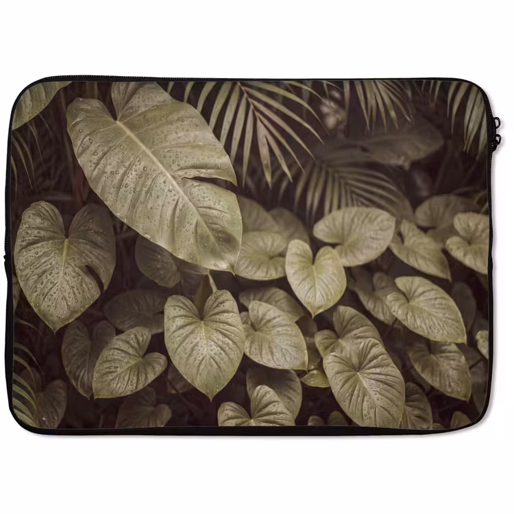Laptophoes Groene bladeren - Natuur — 1