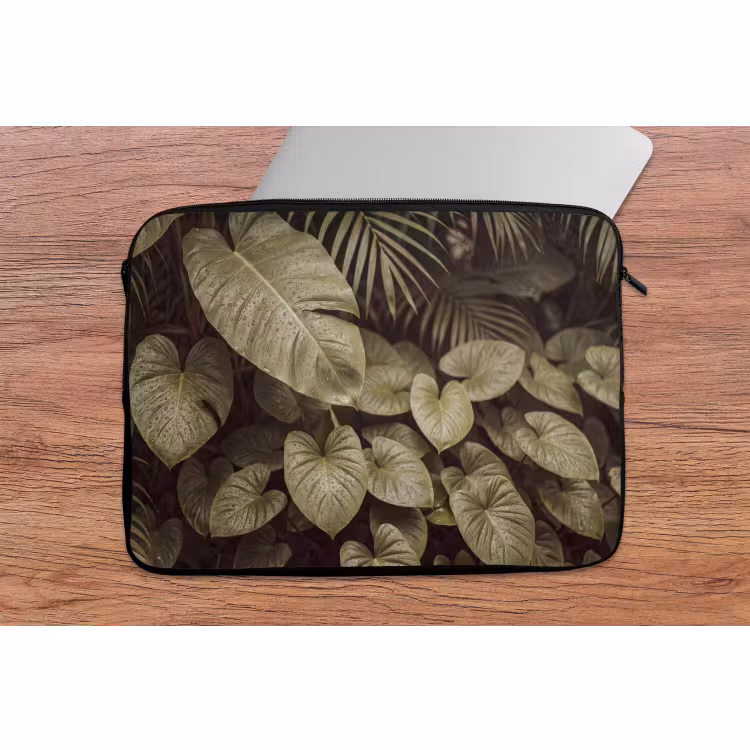 Laptophoes Groene bladeren - Natuur — 2