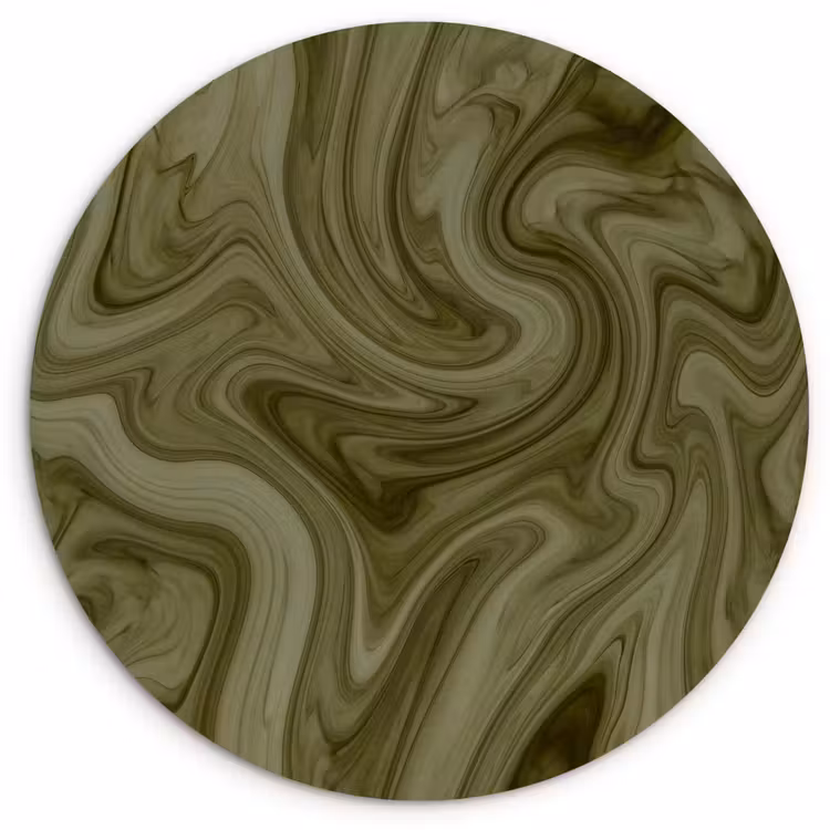 Muurcirkel glas - Abstract - Groen - Modern — 1