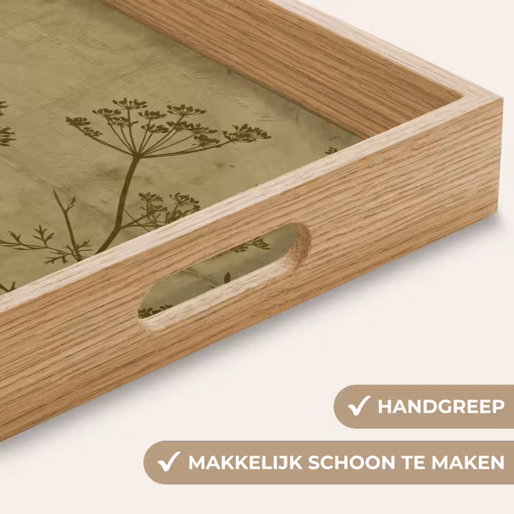 Dienblad - Bloemen - Schrift - Groen — 5