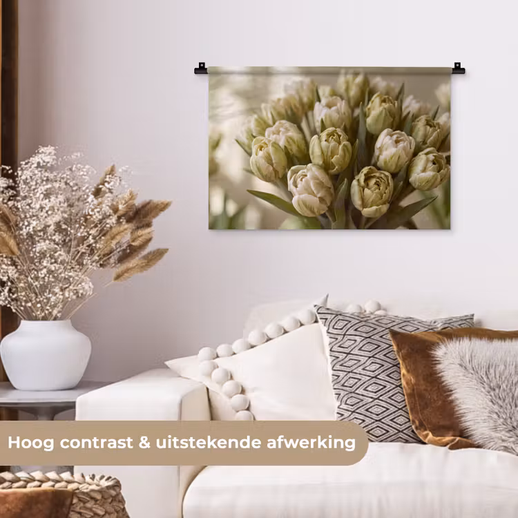 Wandkleed - Bloemen - Groen - Natuur — 4
