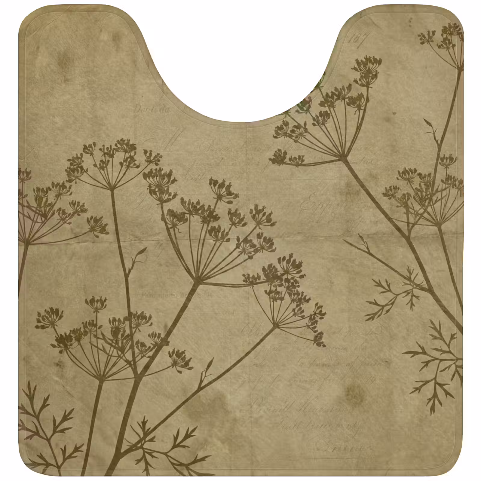 WC Mat - Bloemen - Schrift - Groen — 1