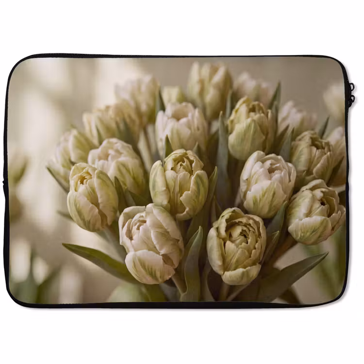 Laptophoes Bloemen - Groen - Natuur — 1