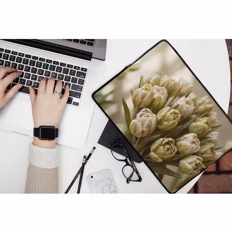 Laptophoes Bloemen - Groen - Natuur — 3
