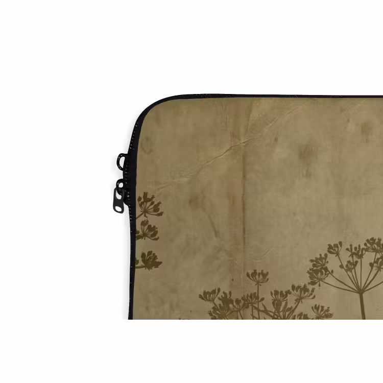 Laptophoes Bloemen - Schrift - Groen — 5