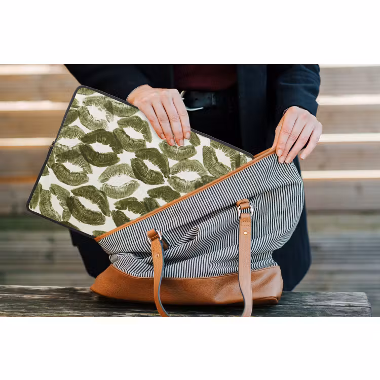 Laptophoes Kus - Patroon - Groen — 4