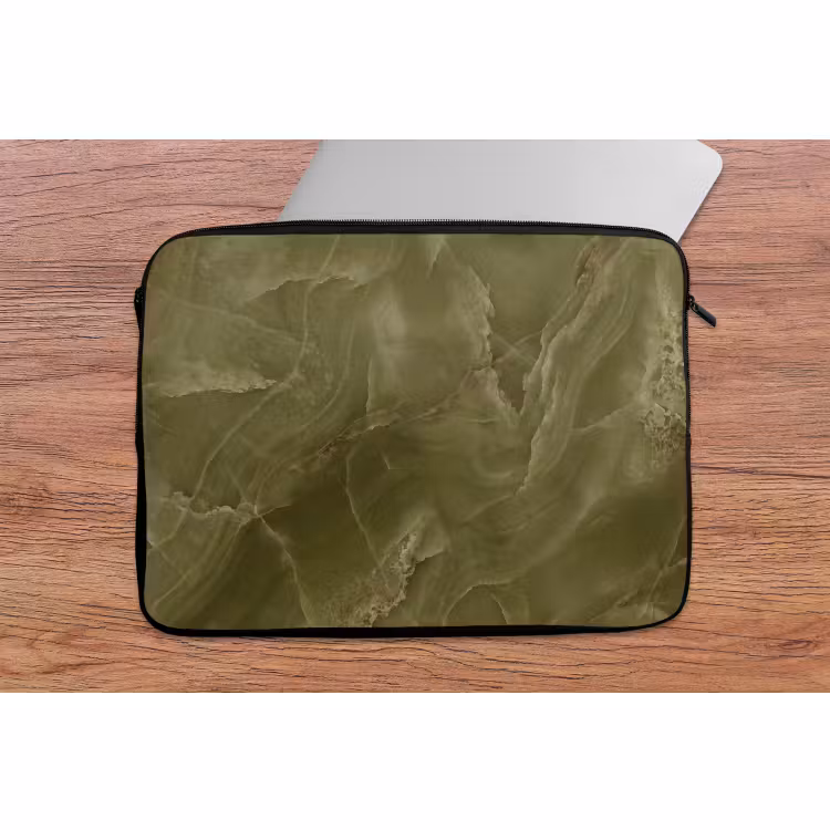 Laptophoes Marmer - Groen - Abstract — 2