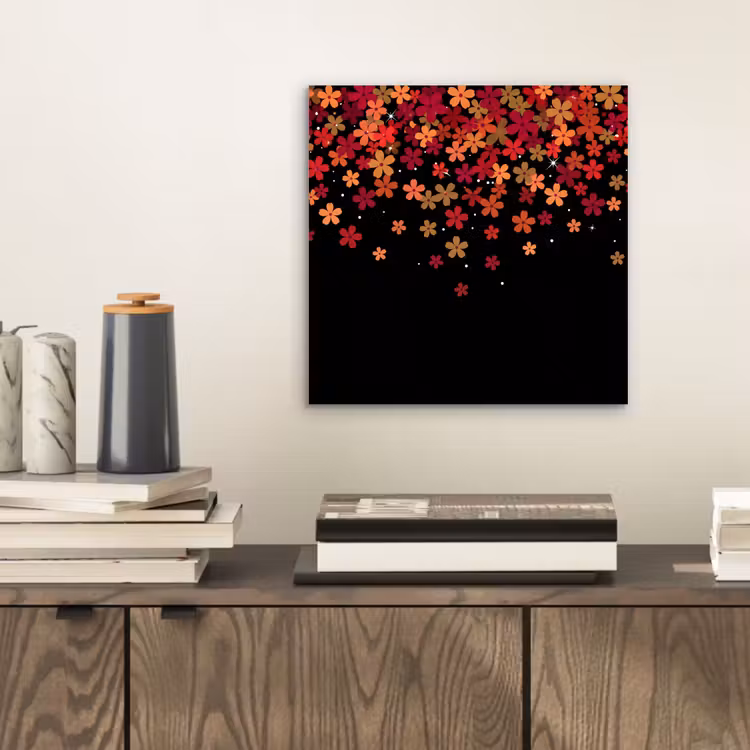 Aluminium schilderij - Bloemen - Abstract - Oranje — 2