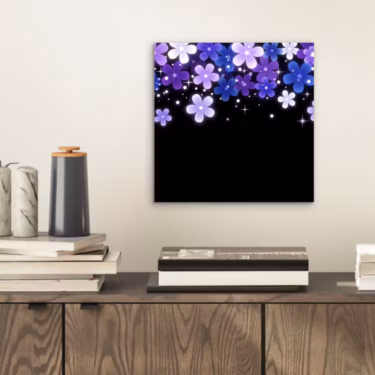 Aluminium schilderij - Bloemen - Paars - Modern — 2