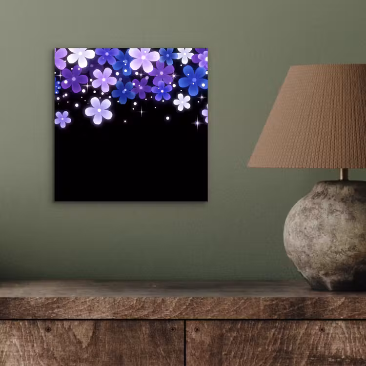 Aluminium schilderij - Bloemen - Paars - Modern — 3