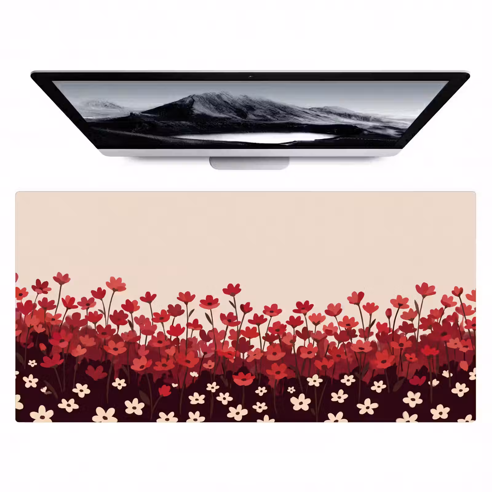 Bureau onderlegger - Bloemen - Rood - Natuur — 1