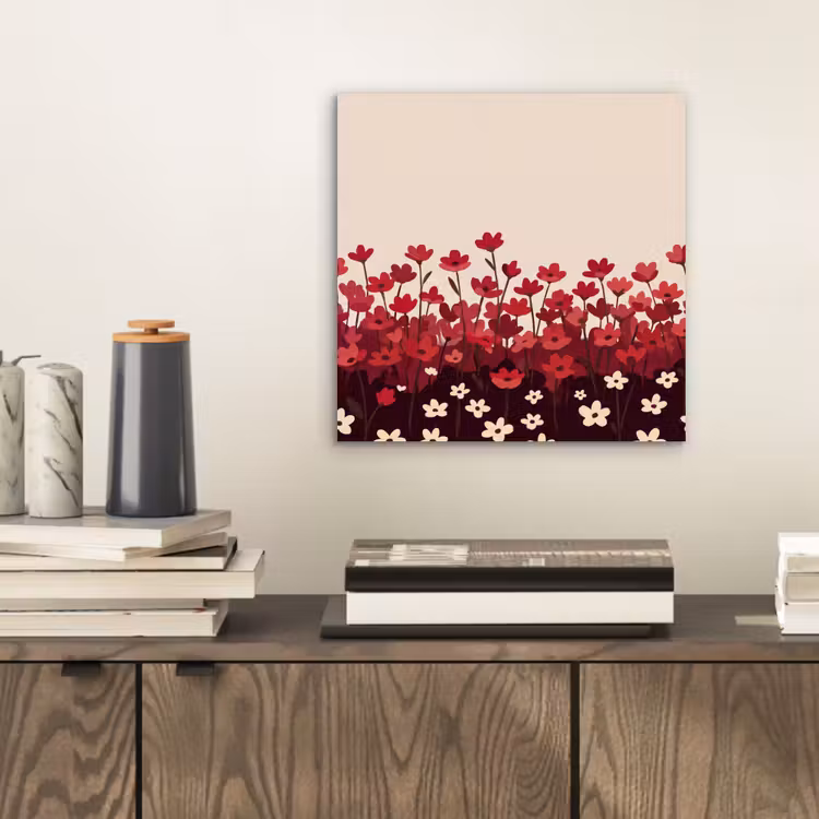 Aluminium schilderij - Bloemen - Rood - Natuur — 2