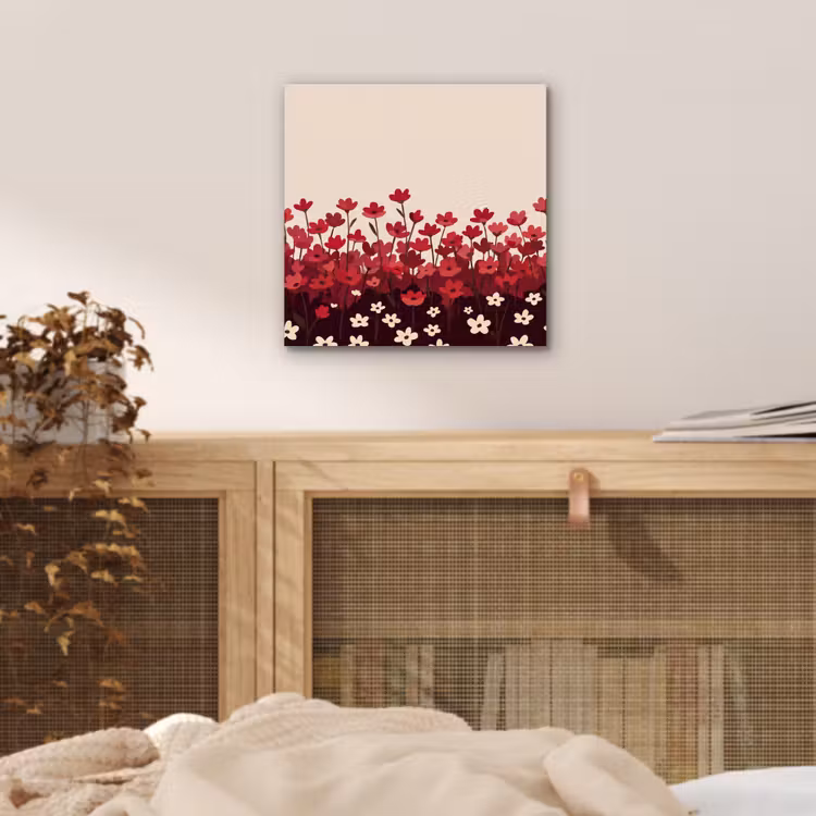Aluminium schilderij - Bloemen - Rood - Natuur — 4