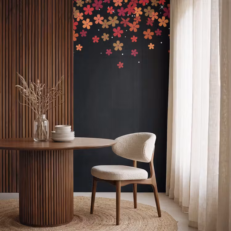 Behang - Bloemen - Abstract - Oranje — 4