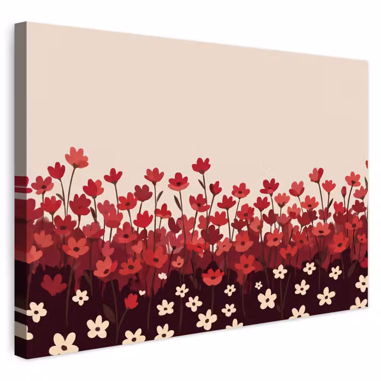 Buiten canvas - Bloemen - Rood - Natuur — 1
