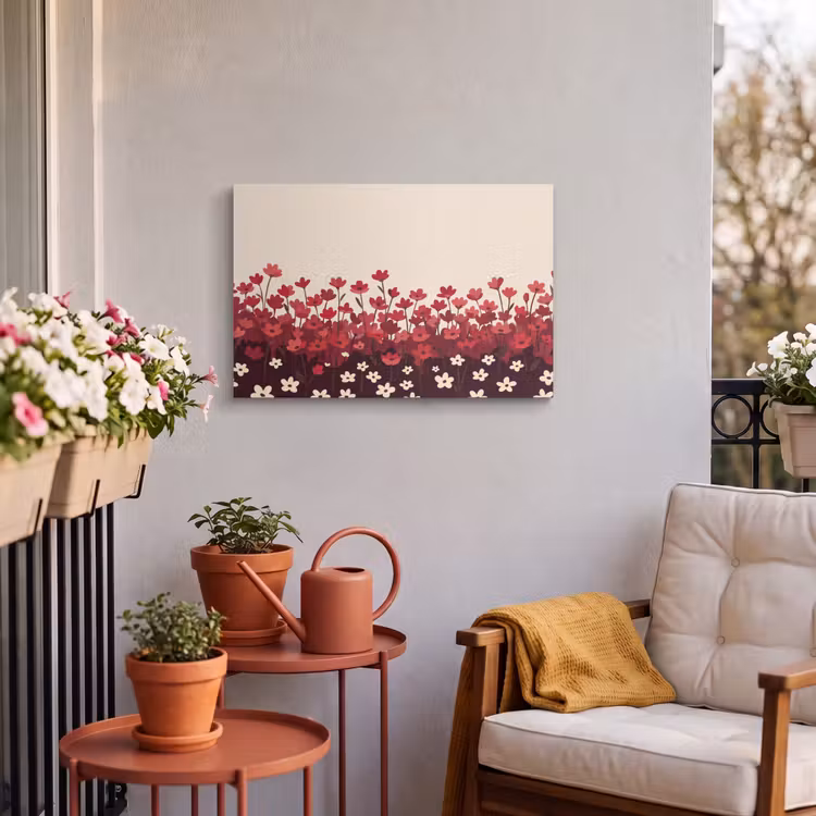 Buiten canvas - Bloemen - Rood - Natuur — 3
