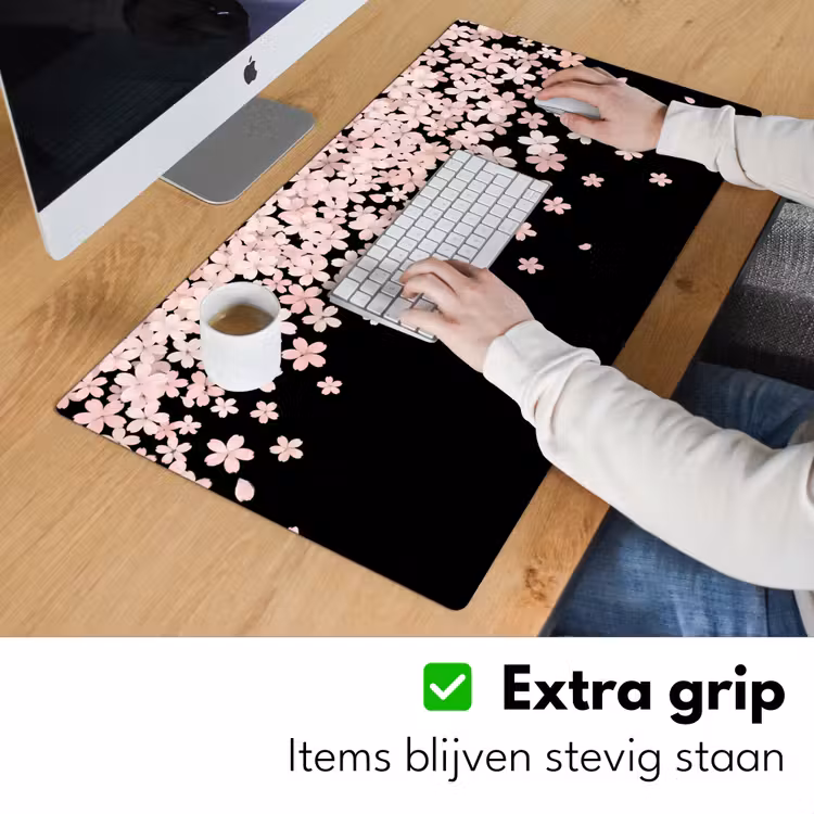 Bureau onderlegger - Roze bloemen - Natuur — 6