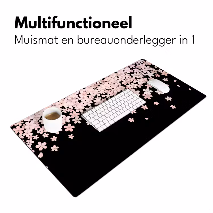 Bureau onderlegger - Roze bloemen - Natuur — 7