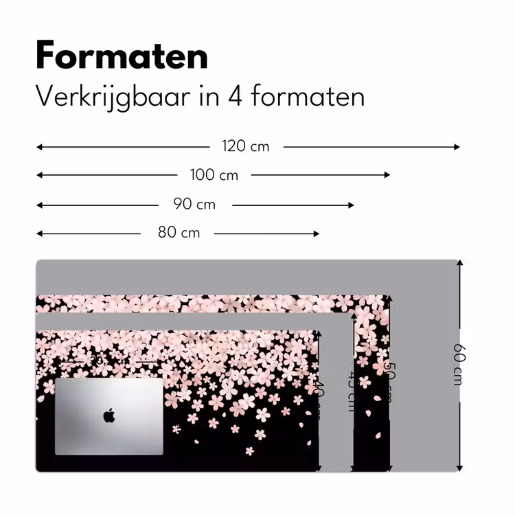 Bureau onderlegger - Roze bloemen - Natuur — 8