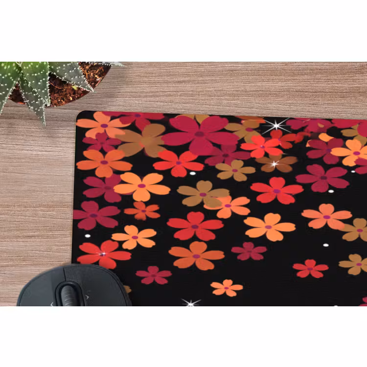 Muismat - Bloemen - Abstract - Oranje — 5