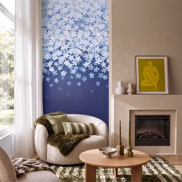 Behang - Bloemen - Vallend - Decoratief — 1