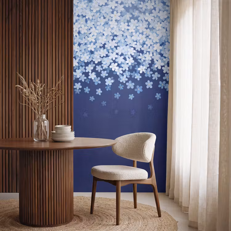 Behang - Bloemen - Vallend - Decoratief — 4
