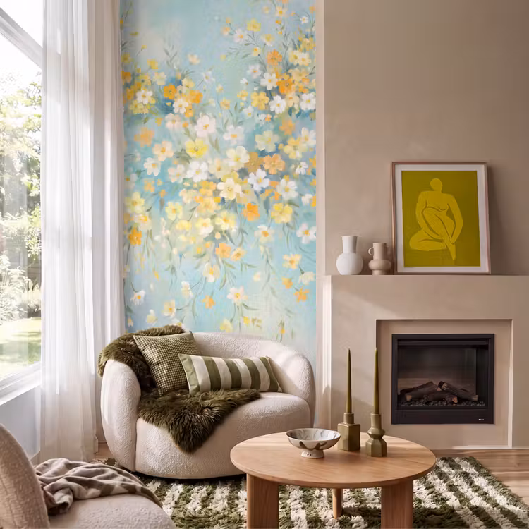 Behang - Bloemen - Zacht - Lente — 1