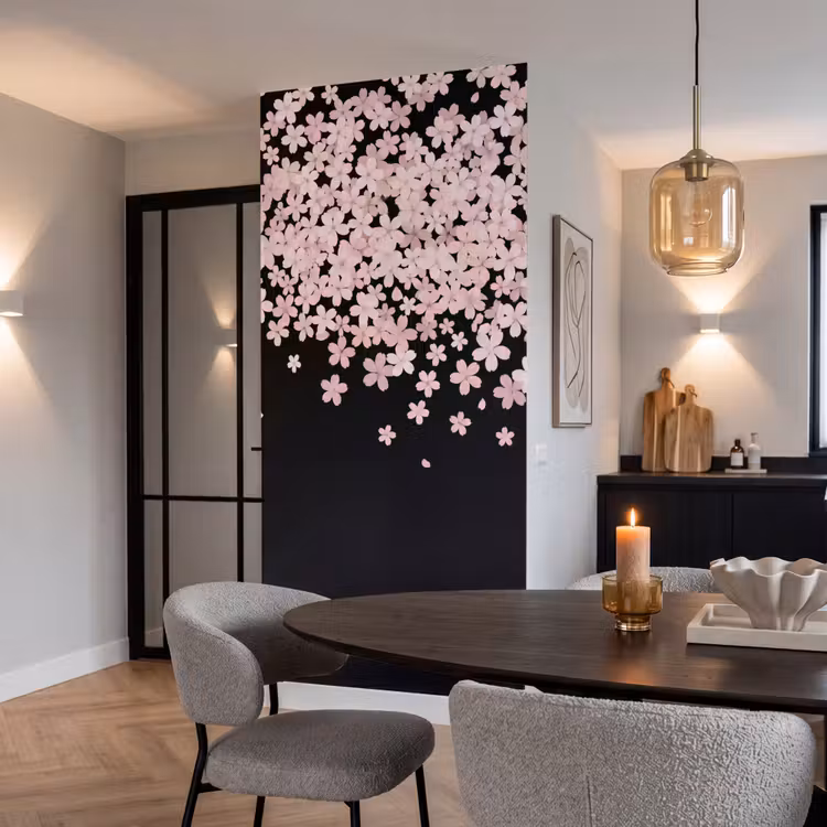 Behang - Roze bloemen - Natuur — 5