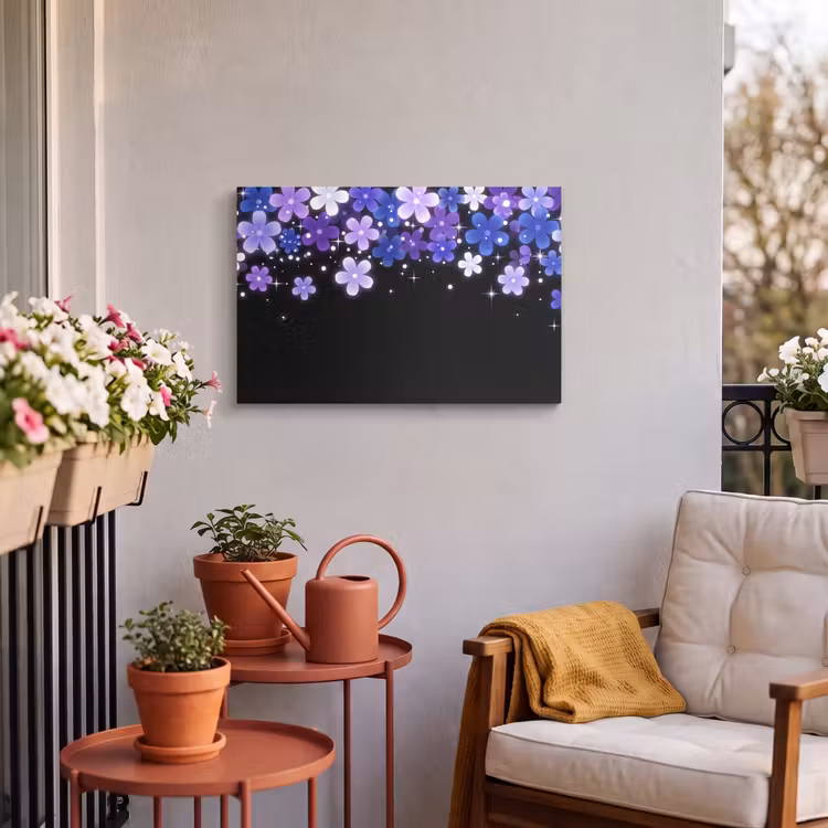 Buiten canvas - Bloemen - Paars - Modern — 3