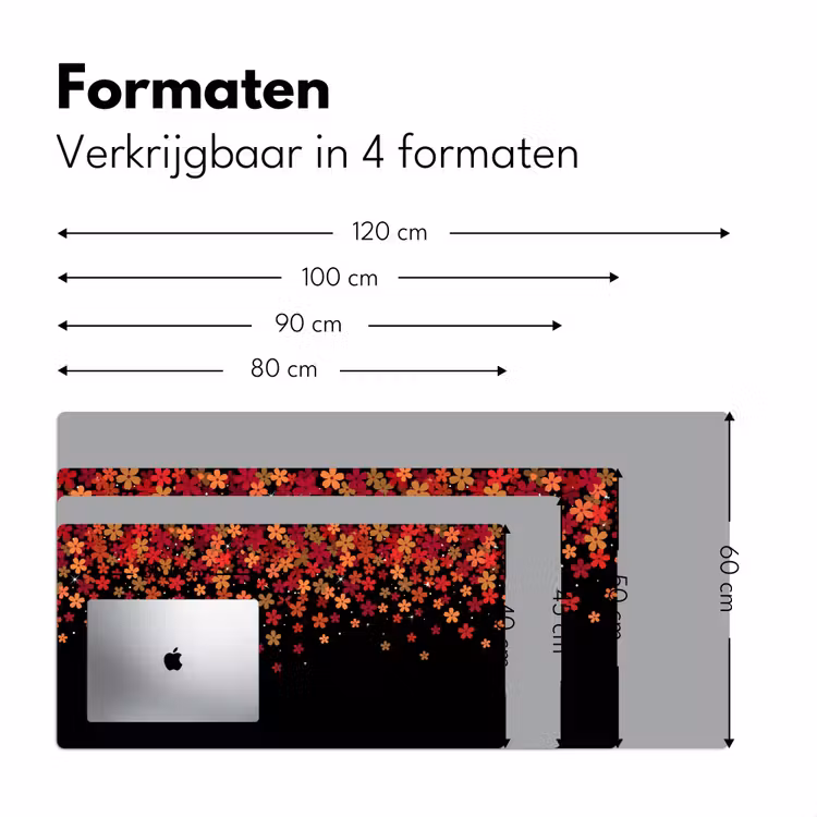 Bureau onderlegger - Bloemen - Abstract - Oranje — 8