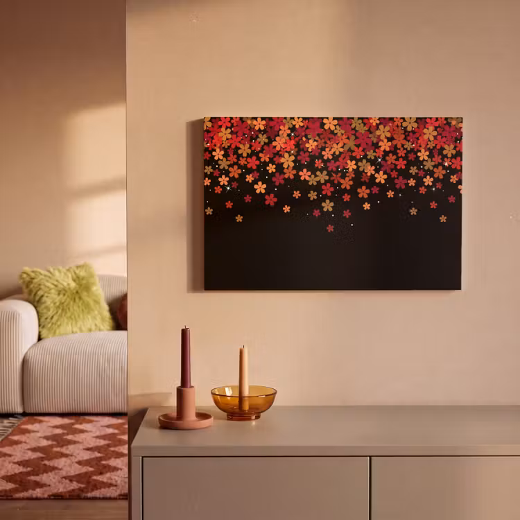 Canvas schilderij - Bloemen - Abstract - Oranje — 1