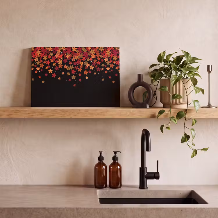 Canvas schilderij - Bloemen - Abstract - Oranje — 2